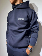 画像をギャラリービューアに読み込む, ライト ダブルニットフーディー FRONT 3D SHADOW LOGO/DARK NAVY (UNISEX)