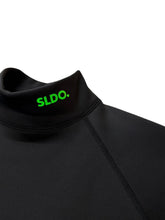 画像をギャラリービューアに読み込む, NEW STD裏起毛ストレッチハイネックロングスリーブTシャツ/BLACK×NEON GREEN(UNISEX)