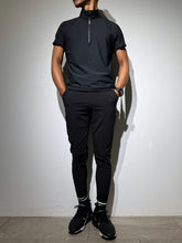 画像をギャラリービューアに読み込む, ハーフジップ 半袖モックネック カットソー ZIP LOGO/BLACK