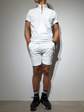 画像をギャラリービューアに読み込む, ハーフジップ 半袖モックネック カットソー ZIP LOGO/WHITE