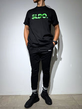 画像をギャラリービューアに読み込む, 【EXTRA SERIES】Tシャツ SLANTING LOGO/BLACK×NEON GREEN