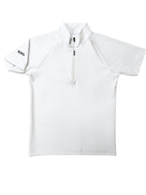 画像をギャラリービューアに読み込む, ハーフジップ 半袖モックネック カットソー ZIP LOGO/WHITE