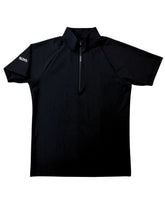 画像をギャラリービューアに読み込む, ハーフジップ 半袖モックネック カットソー ZIP LOGO/BLACK