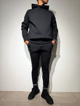 画像をギャラリービューアに読み込む, ライト ダブルニットフーディー/BLACK×NEON GREEN (UNISEX)