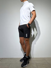 画像をギャラリービューアに読み込む, CODURA(R) NYLON 4WAY STRETCH ハーフパンツ FRONT BACK ZIP LOGO/MATTE BLACK