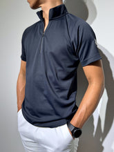 画像をギャラリービューアに読み込む, ハーフジップ カノコ半袖モックネック 3D LOGO/DARK NAVY