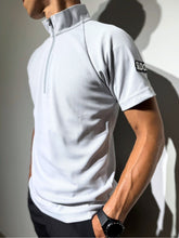 画像をギャラリービューアに読み込む, ハーフジップ カノコ半袖モックネック 3D LOGO/ICE GRAY