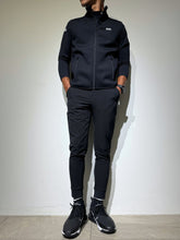 이미지를 갤러리 뷰어에 로드 , NEW STDダブルクロスストレッチリブパンツ/BLACK×BLACK LOGO (UNISEX)