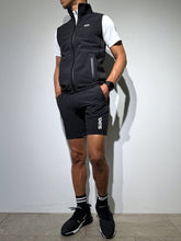 画像をギャラリービューアに読み込む, CODURA(R) NYLON 4WAY STRETCH ハーフパンツ FRONT BACK ZIP LOGO/MATTE BLACK