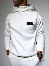 画像をギャラリービューアに読み込む, ライト ダブルニットフーディー FRONT 3D SHADOW LOGO/WHITE (UNISEX)