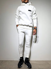 画像をギャラリービューアに読み込む, ライト ダブルニットフーディー FRONT 3D SHADOW LOGO/WHITE (UNISEX)