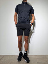 画像をギャラリービューアに読み込む, CODURA(R) NYLON 4WAY STRETCH ハーフパンツ FRONT BACK ZIP LOGO/MATTE BLACK