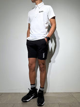 画像をギャラリービューアに読み込む, CODURA(R) NYLON 4WAY STRETCH ハーフパンツ FRONT BACK ZIP LOGO/MATTE BLACK