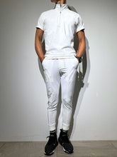 画像をギャラリービューアに読み込む, ハーフジップ 半袖モックネック カットソー ZIP LOGO/WHITE