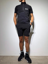 画像をギャラリービューアに読み込む, 撥水サンシェイド ハーフジップ 半袖モックネック カットソー FRONT LOGO/MATTE BLACK