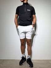 画像をギャラリービューアに読み込む, 撥水サンシェイド ハーフジップ 半袖モックネック カットソー FRONT LOGO/MATTE BLACK