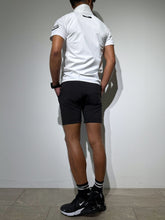 画像をギャラリービューアに読み込む, CODURA(R) NYLON 4WAY STRETCH ハーフパンツ FRONT BACK ZIP LOGO/MATTE BLACK