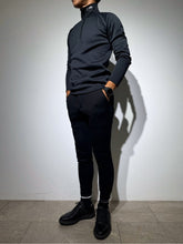 画像をギャラリービューアに読み込む, NEW STD裏起毛ハーフジップ ストレッチハイネック ロングスリーブTシャツ/BLACK (UNISEX)