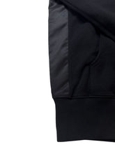 画像をギャラリービューアに読み込む, 【EXTRA SERIES】裏起毛 サテン切替フーディー/BLACK (UNISEX)