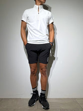 画像をギャラリービューアに読み込む, ハーフジップ 半袖モックネック カットソー ZIP LOGO/WHITE