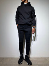 画像をギャラリービューアに読み込む, ライト ダブルニットフーディー FRONT 3D SHADOW LOGO/BLACK (UNISEX)