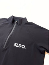 画像をギャラリービューアに読み込む, 撥水サンシェイド ハーフジップ 半袖モックネック カットソー FRONT LOGO/MATTE BLACK