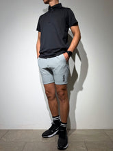 이미지를 갤러리 뷰어에 로드 , CODURA(R) NYLON 4WAY STRETCH ハーフパンツ FRONT BACK ZIP LOGO/ICE GRAY