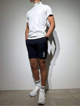 画像をギャラリービューアに読み込む, CODURA(R) NYLON 4WAY STRETCH ハーフパンツ FRONT BACK ZIP LOGO/DARK NAVY