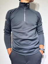 画像をギャラリービューアに読み込む, NEW STD裏起毛ハーフジップ ストレッチハイネック ロングスリーブTシャツ/BLACK (UNISEX)