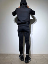 画像をギャラリービューアに読み込む, ライト ダブルニットフーディー FRONT 3D SHADOW LOGO/BLACK (UNISEX)