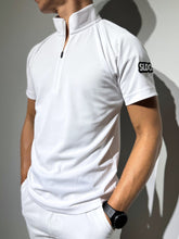 画像をギャラリービューアに読み込む, ハーフジップ カノコ半袖モックネック 3D LOGO/WHITE