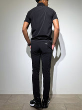 画像をギャラリービューアに読み込む, 撥水サンシェイド ハーフジップ 半袖モックネック カットソー FRONT LOGO/MATTE BLACK