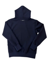 画像をギャラリービューアに読み込む, ライト ダブルニットフーディー FRONT 3D SHADOW LOGO/DARK NAVY (UNISEX)