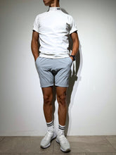 画像をギャラリービューアに読み込む, CODURA(R) NYLON 4WAY STRETCH ハーフパンツ FRONT BACK ZIP LOGO/ICE GRAY