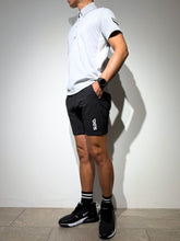 이미지를 갤러리 뷰어에 로드 , CODURA(R) NYLON 4WAY STRETCH ハーフパンツ FRONT BACK ZIP LOGO/MATTE BLACK