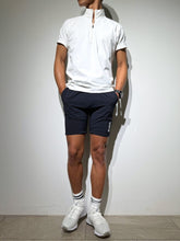 画像をギャラリービューアに読み込む, ハーフジップ 半袖モックネック カットソー ZIP LOGO/WHITE