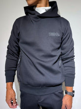 画像をギャラリービューアに読み込む, ライト ダブルニットフーディー FRONT 3D SHADOW LOGO/BLACK (UNISEX)