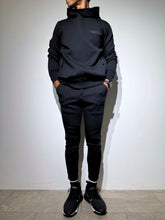 画像をギャラリービューアに読み込む, ライト ダブルニットフーディー FRONT 3D SHADOW LOGO/BLACK (UNISEX)