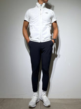 画像をギャラリービューアに読み込む, ハーフジップ 半袖モックネック カットソー ZIP LOGO/WHITE