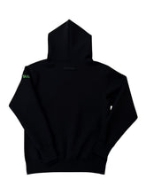 画像をギャラリービューアに読み込む, ライト ダブルニットフーディー/BLACK×NEON GREEN (UNISEX)
