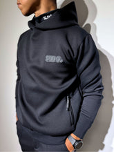 画像をギャラリービューアに読み込む, ライト ダブルニットフーディー FRONT 3D SHADOW LOGO/BLACK (UNISEX)