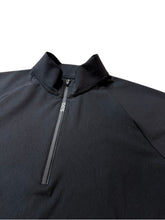 画像をギャラリービューアに読み込む, ハーフジップ 半袖モックネック カットソー ZIP LOGO/BLACK