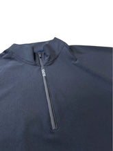 画像をギャラリービューアに読み込む, ハーフジップ 半袖モックネック カットソー ZIP LOGO/DARK NAVY