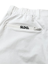画像をギャラリービューアに読み込む, CODURA(R) NYLON 4WAY STRETCH ハーフパンツ FRONT BACK ZIP LOGO/WHITE