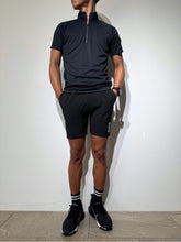 画像をギャラリービューアに読み込む, ハーフジップ カノコ半袖モックネック 3D LOGO/BLACK