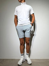 画像をギャラリービューアに読み込む, CODURA(R) NYLON 4WAY STRETCH ハーフパンツ FRONT BACK ZIP LOGO/ICE GRAY