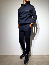 画像をギャラリービューアに読み込む, ライト ダブルニットフーディー FRONT 3D SHADOW LOGO/DARK NAVY (UNISEX)