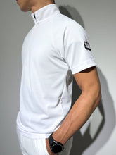 画像をギャラリービューアに読み込む, ハーフジップ カノコ半袖モックネック 3D LOGO/WHITE