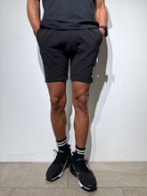 画像をギャラリービューアに読み込む, CODURA(R) NYLON 4WAY STRETCH ハーフパンツ FRONT BACK ZIP LOGO/MATTE BLACK