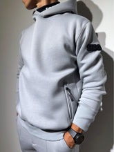 画像をギャラリービューアに読み込む, ライト ダブルニットフーディー SIDE 3D SHADOW LOGO/GRAY (UNISEX)